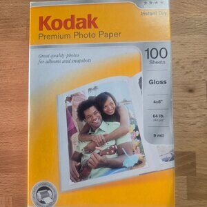 KODAK Premium Photo Paper 100 Sheets Gloss 4x6" NIB